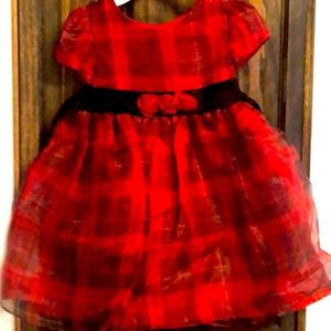 Plaid buffalo check holiday dress size 24 mos